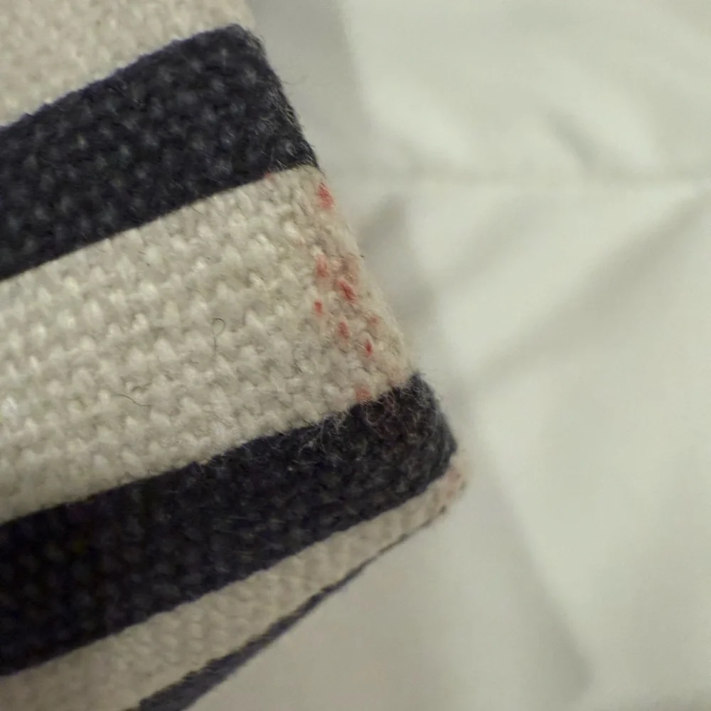 J. Crew Striped Espadrilles Flats Pull On White Blue Size 10 Coastal summer - Picture 7 of 9
